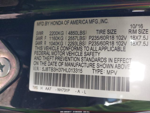 2017 ACURA RDX 5J8TB3H37HL013315 Photo 8