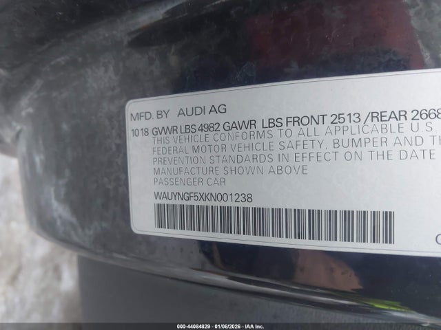 2019 AUDI A5 WAUYNGF5XKN001238 Photo 8
