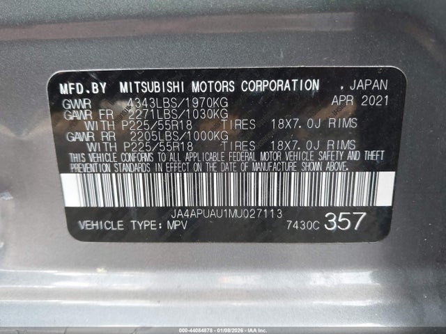 2021 MITSUBISHI OUTLANDER SPORT JA4APUAU1MU027113 Photo 8