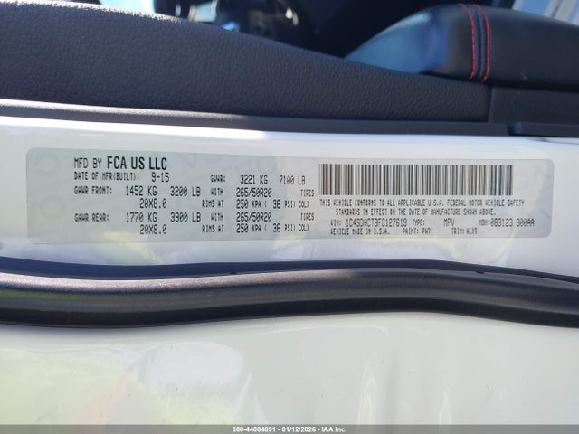 Dodge Durango R/t 2015 1C4SDHCT8FC127619 Image 9