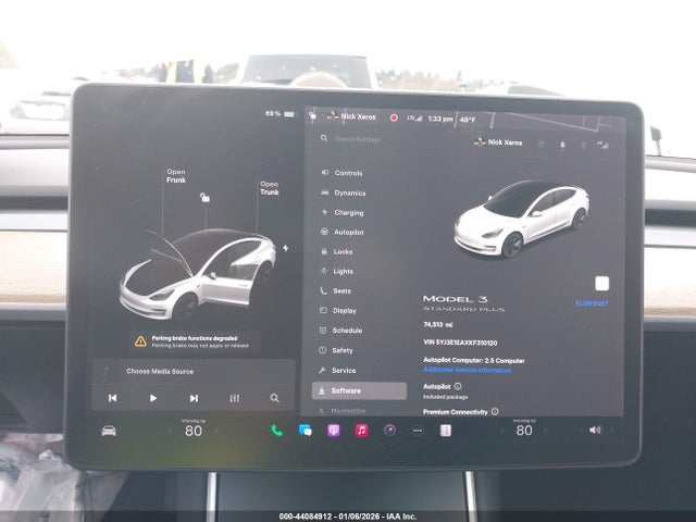 Tesla Model 3 Long Range/mid Range/standard Range/standard Range Plus 2019 5YJ3E1EAXKF310120 Image 18