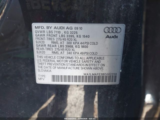 2011 AUDI Q7 WA1LMAFE3BD002258 Photo 8