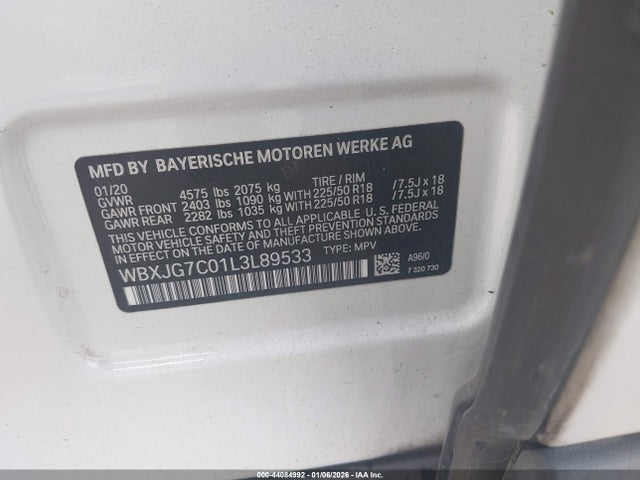 2020 BMW X1 WBXJG7C01L3L89533 Photo 8