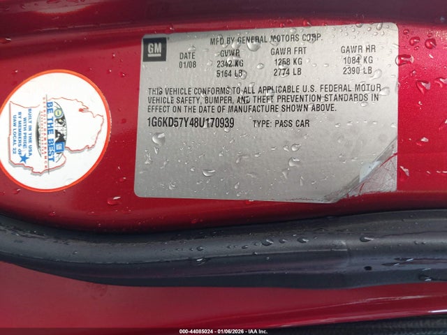 2008 CADILLAC DTS 1G6KD57Y48U170939 Photo 8