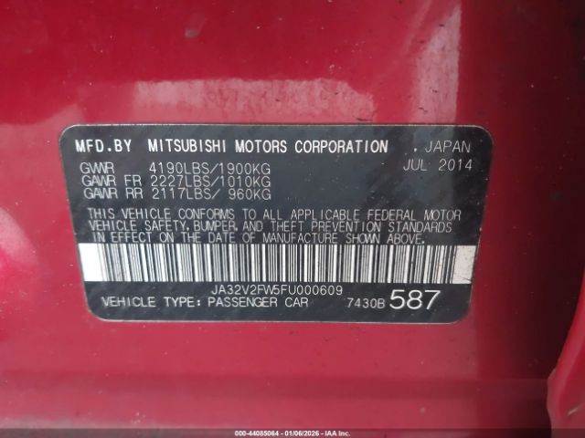 2015 MITSUBISHI LANCER JA32V2FW5FU000609 Photo 8