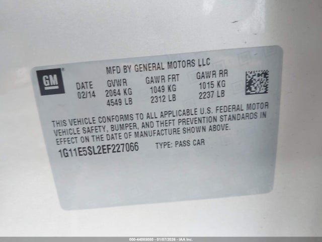 Chevrolet MALIBU 2LT 2014 1G11E5SL2EF227066 Image 9