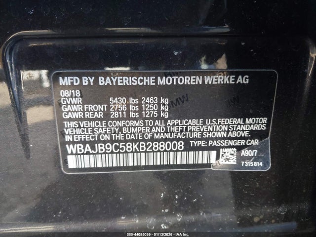 WBAJB9C58KB288008 BMW M550i Xdrive