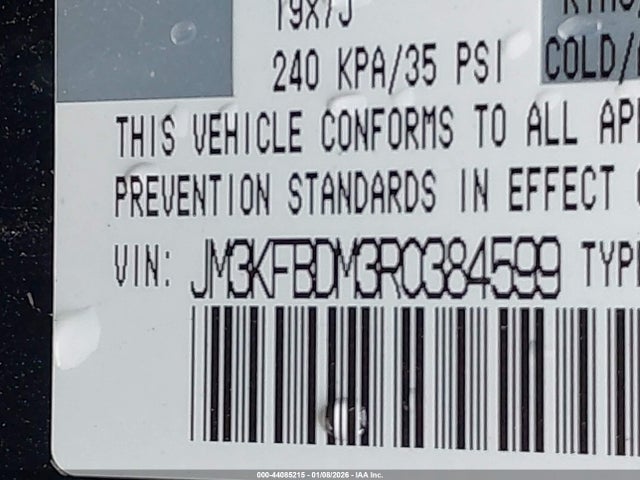 44085215 :رقم المزاد ، JM3KFBDM3R0384599 vin ، 2024 Mazda Cx-5 2.5 S Premium مزاد بيع