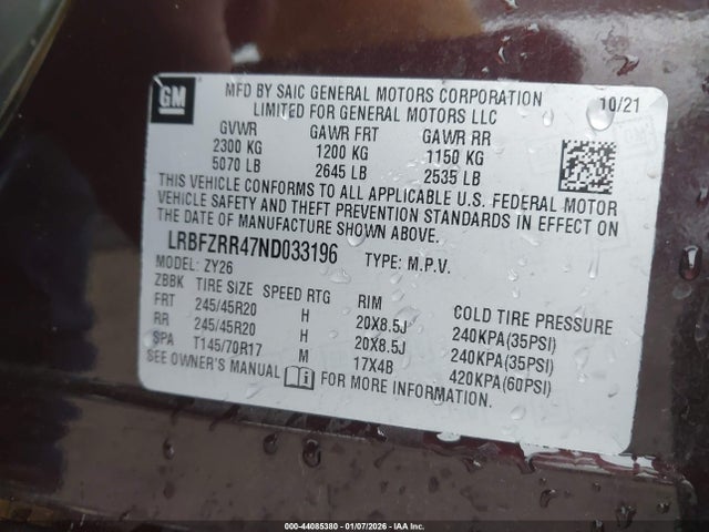 Buick Envision Fwd Avenir 2022 LRBFZRR47ND033196 Image 9