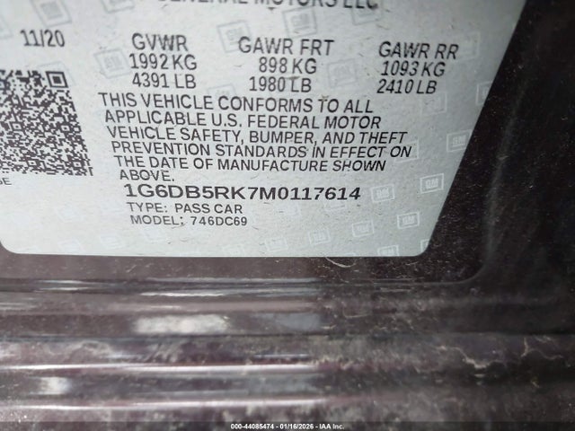 2021 CADILLAC CT4 1G6DB5RK7M0117614 Photo 8