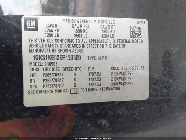 2014 GMC YUKON XL 1500 1GKS1KE02ER129309 Photo 8