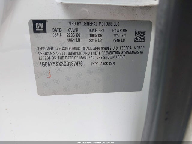 2016 CADILLAC CTS 1G6AY5SX3G0187476 Photo 8