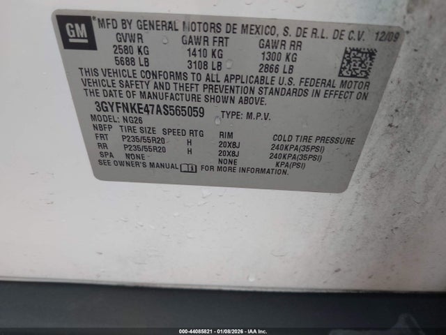 2010 CADILLAC SRX 3GYFNKE47AS565059 Photo 8