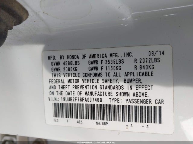 Acura Tlx V6 Advance 2015 19UUB2F78FA007469 Image 9