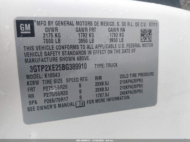 2011 GMC SIERRA 1500 3GTP2XE25BG389910 Photo 8