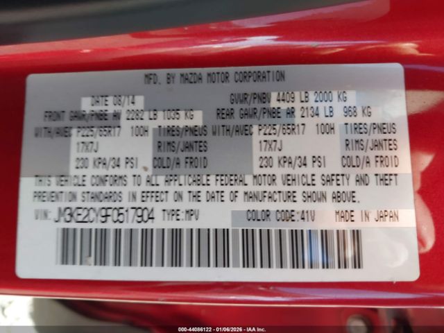 2015 MAZDA CX-5 JM3KE2CY9F0517904 Photo 8