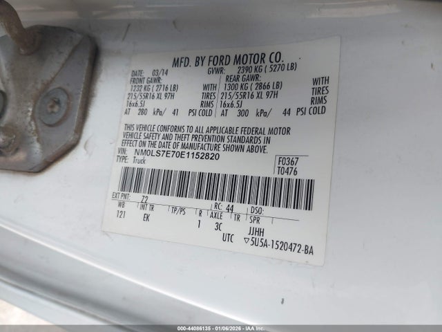 Ford Transit Connect Xl 2014 NM0LS7E70E1152820 Image 9