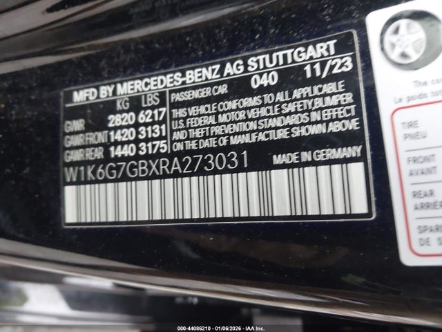 2024 MERCEDES-BENZ S 580 W1K6G7GBXRA273031 Photo 8