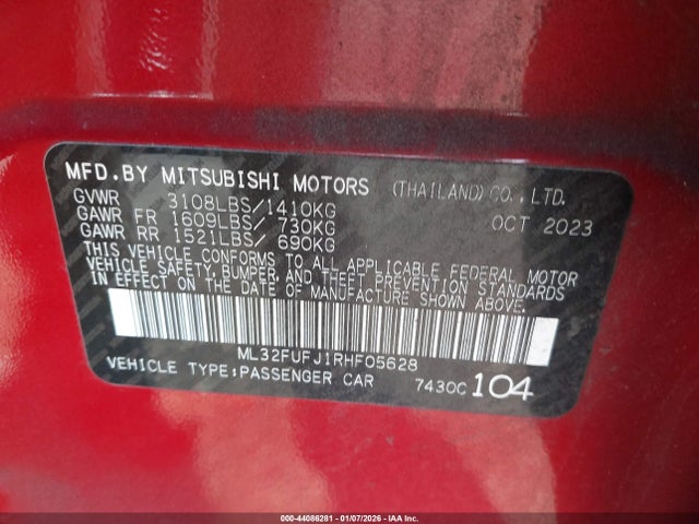 2024 MITSUBISHI MIRAGE G4 ML32FUFJ1RHF05628 Photo 8