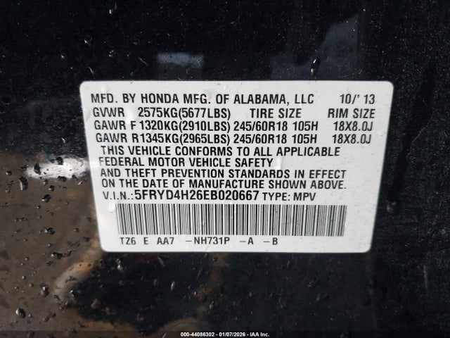 2014 ACURA MDX 5FRYD4H26EB020667 Photo 8
