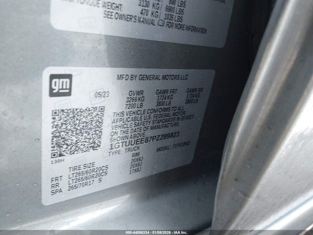 2023 GMC SIERRA 1500 1GTUUEE87PZ289823 Photo 8