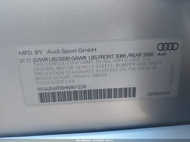 WUAJ5AFD9HN901228 Audi S8 4.0t Plus