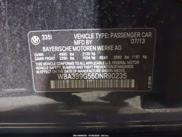 2013 BMW 335I WBA3B9G56DNR90235 Photo 8