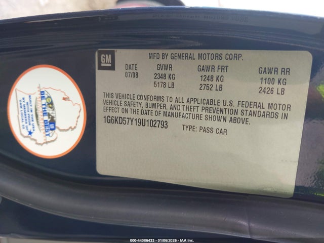 2009 CADILLAC DTS 1G6KD57Y19U102793 Photo 8