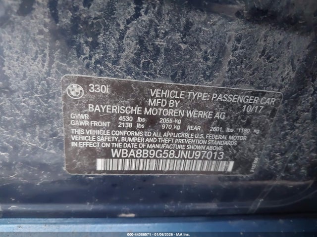 Продажа на аукционе авто 2018 Bmw 330i, vin: WBA8B9G58JNU97013, номер лота: 44086571