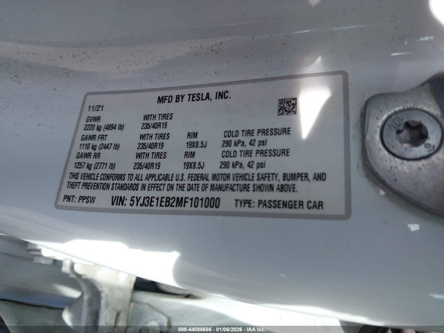 2021 TESLA MODEL 3 5YJ3E1EB2MF101000 Photo 8