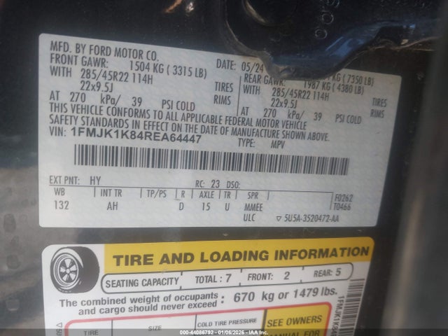 1FMJK1K84REA64447 Ford Expedition Limited Max