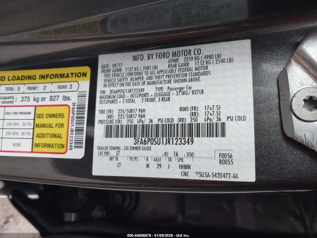 Ford Fusion Energi Titanium 2018 3FA6P0SU1JR123349 Image 9