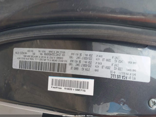 Продаж на аукціоні авто 2017 Chrysler Pacifica Touring, vin: 2C4RC1DG2HR502490, номер лоту: 44086903