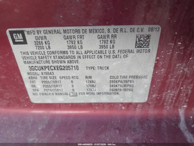 2014 CHEVROLET SILVERADO 1500 3GCUKPECXEG205710 Photo 8
