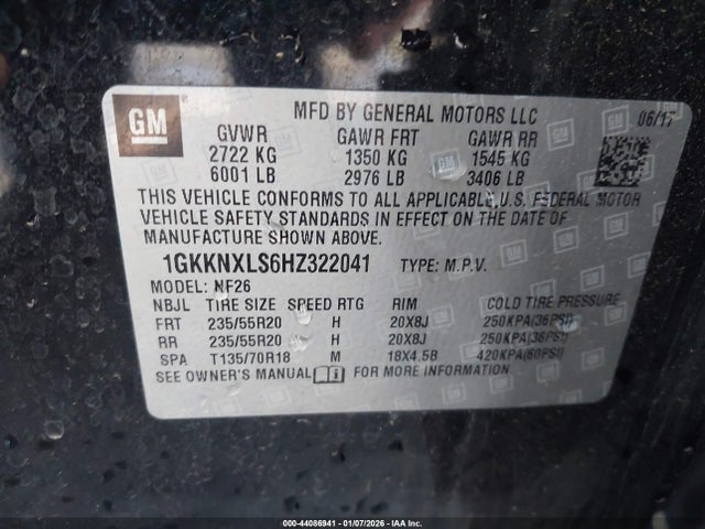Продажа на аукционе авто 2017 Gmc Acadia Denali, vin: 1GKKNXLS6HZ322041, номер лота: 44086941
