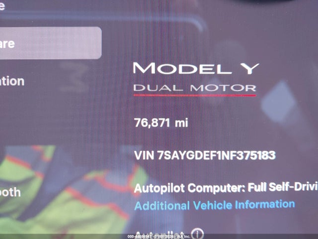 2022 TESLA MODEL Y 7SAYGDEF1NF375183 Photo 6