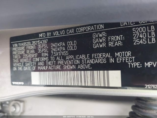 2011 VOLVO XC60 YV4952DL2B2154397 Photo 8