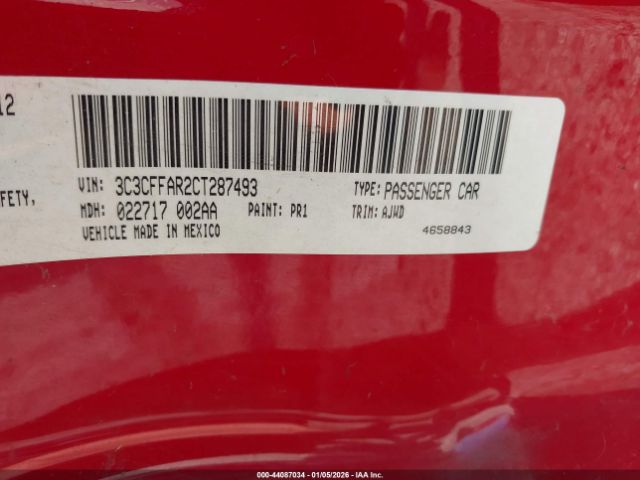 2012 FIAT 500 3C3CFFAR2CT287493 Photo 8