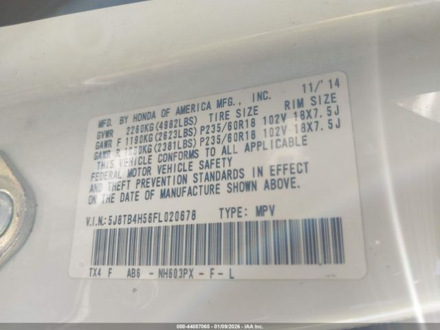 2015 ACURA RDX 5J8TB4H56FL020678 Photo 8