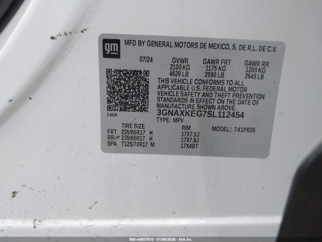 2025 CHEVROLET EQUINOX 3GNAXKEG7SL112454 Photo 8