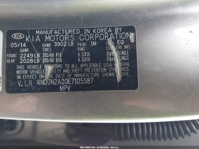 Продажа на аукционе авто 2014 Kia Soul, vin: KNDJN2A20E7105587, номер лота: 44087129
