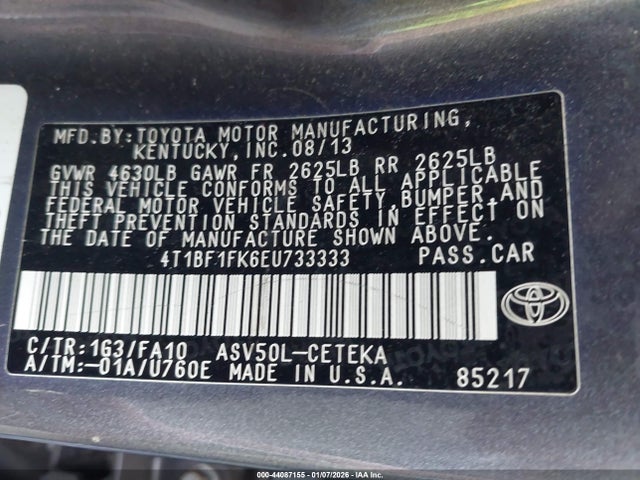 Toyota CAMRY L 2014 4T1BF1FK6EU733333 Image 9