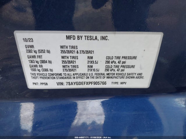 2023 TESLA MODEL Y 7SAYGDEFXPF905766 Photo 8