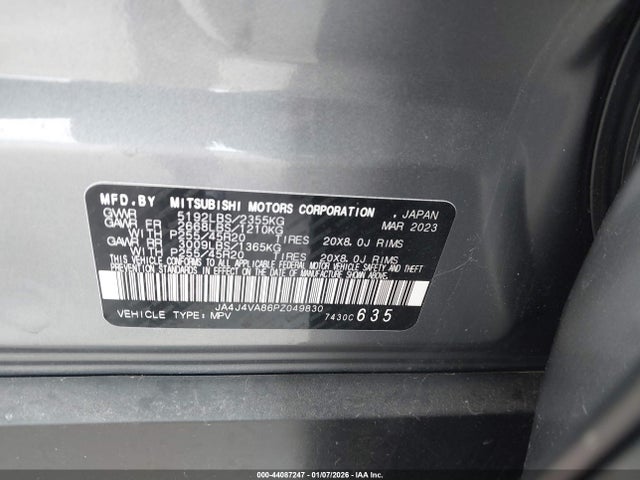 2023 MITSUBISHI OUTLANDER JA4J4VA86PZ049830 Photo 8