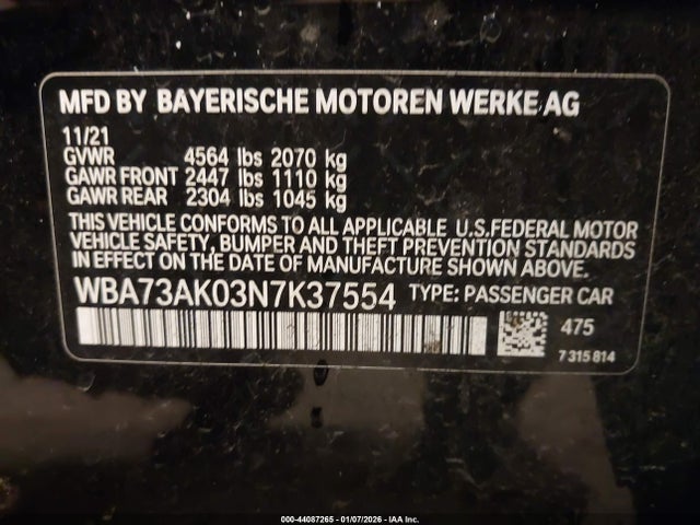 2022 BMW 228 GRAN COUPE WBA73AK03N7K37554 Photo 8