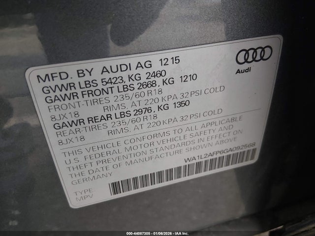 2016 AUDI Q5 WA1L2AFP6GA092568 Photo 8