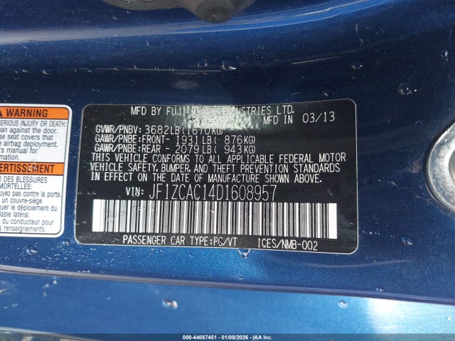 2013 SUBARU BRZ JF1ZCAC14D1608957 Photo 8