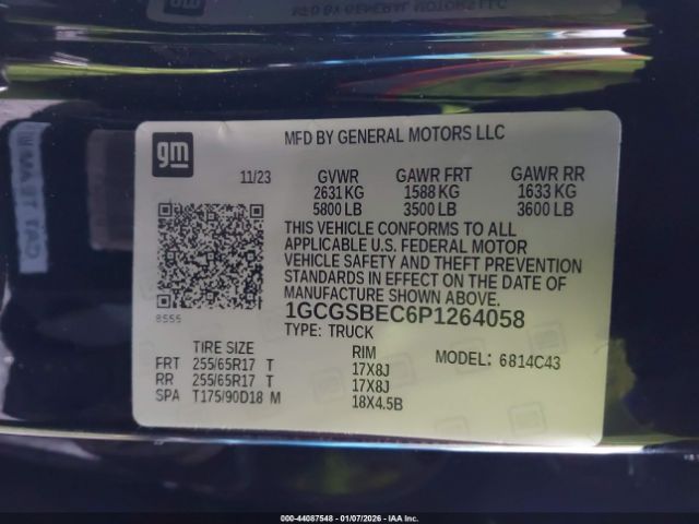 2023 CHEVROLET COLORADO 1GCGSBEC6P1264058 Photo 8