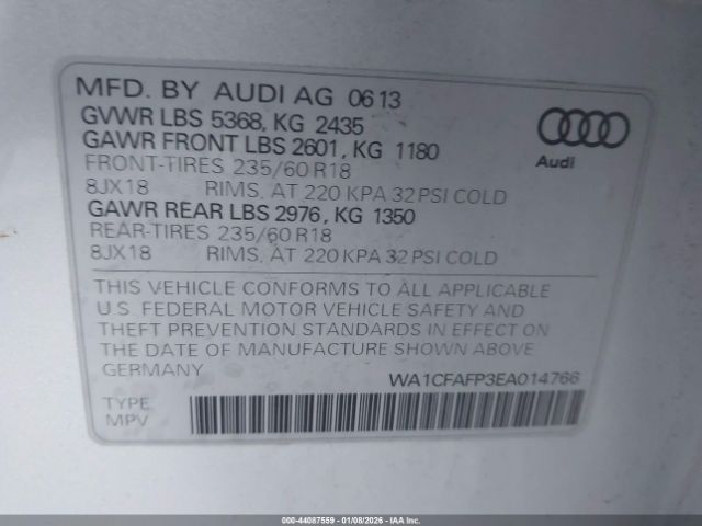 2014 AUDI Q5 WA1CFAFP3EA014766 Photo 8