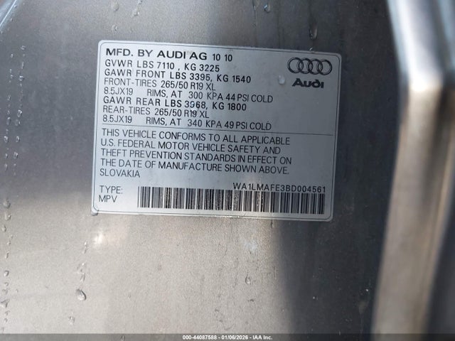 2011 AUDI Q7 WA1LMAFE3BD004561 Photo 8